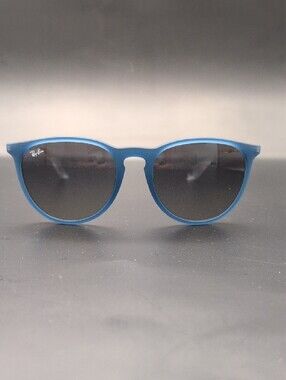 RAY-BAN Erika Sunglasses Rubber Blue Frame Gradient Grey Lens